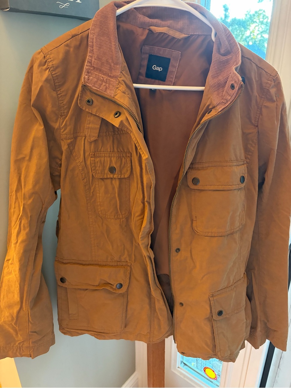 Gap Womens Brown Corduroy Collar Chore Coat Barn Jacket Medium